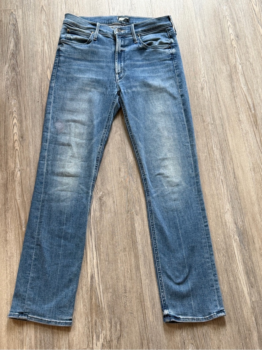 Mother The Mid Rise Dazzler Straight Leg Jean